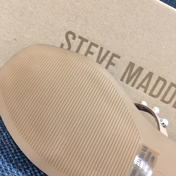 “Restock ”Steve madden Pearl flat Nude sandals C - Picture 11 of 11